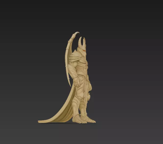 Demon King - Dark Fantasy Creature with Wings - High-Detail 3D print model_0
