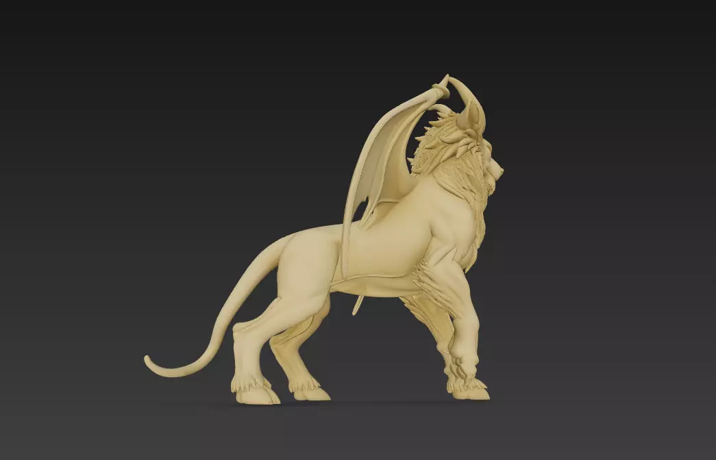 Fantasy Chimera - Dragon 3D Models - Mythical Creature 3D print model_3