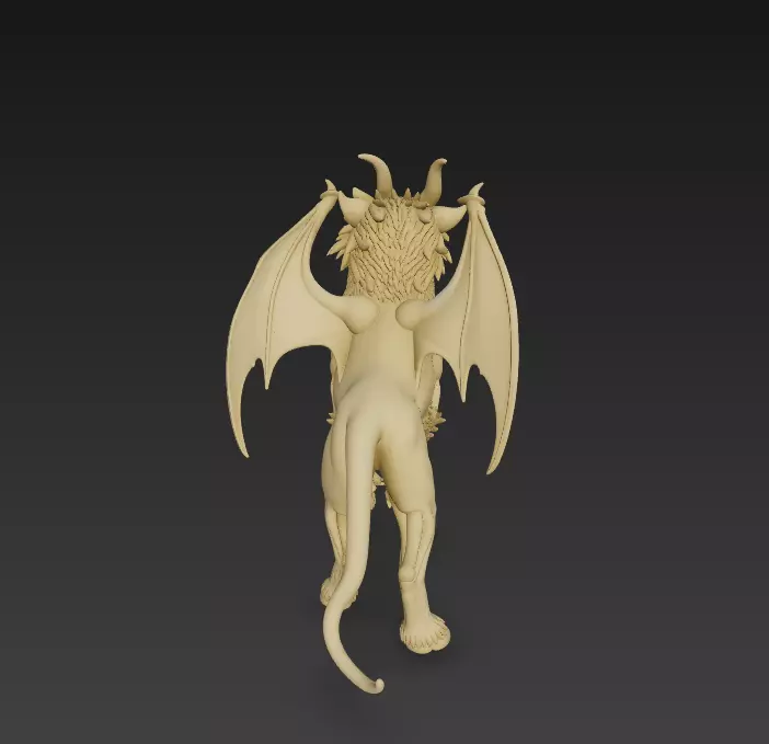 Fantasy Chimera - Dragon 3D Models - Mythical Creature 3D print model_5