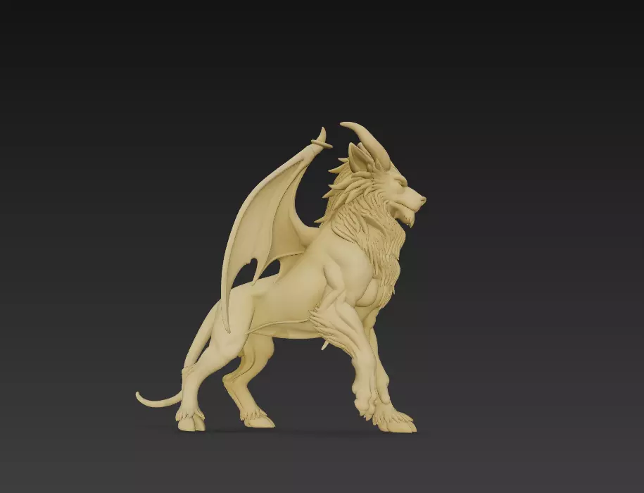 Fantasy Chimera - Dragon 3D Models - Mythical Creature 3D print model_6