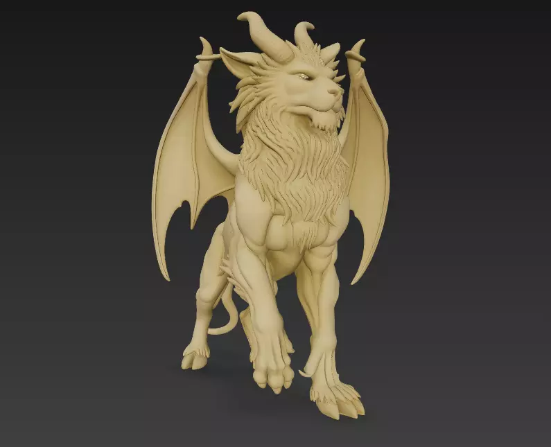 Fantasy Chimera - Dragon 3D Models - Mythical Creature 3D print model_2