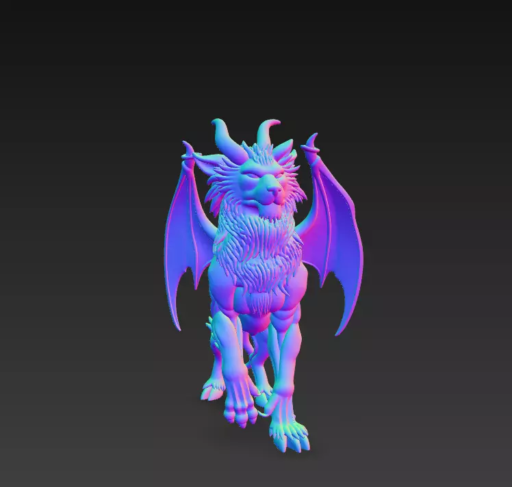 Fantasy Chimera - Dragon 3D Models - Mythical Creature 3D print model_8
