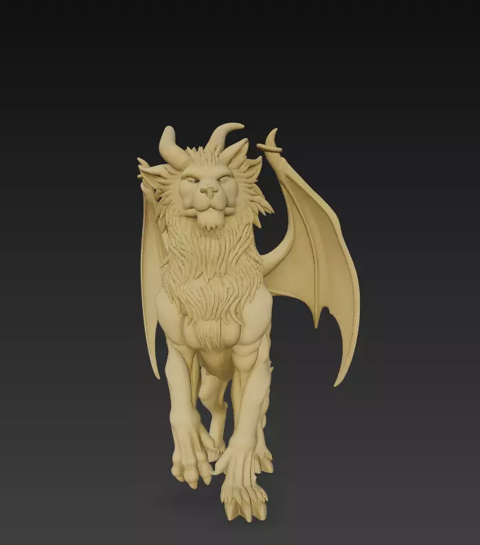 Fantasy Chimera - Dragon 3D Models - Mythical Creature 3D print model_4