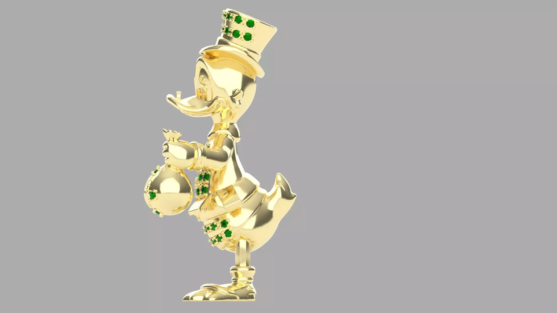 Pendant Scrooge McDuck Tio Rico 3D print model_1