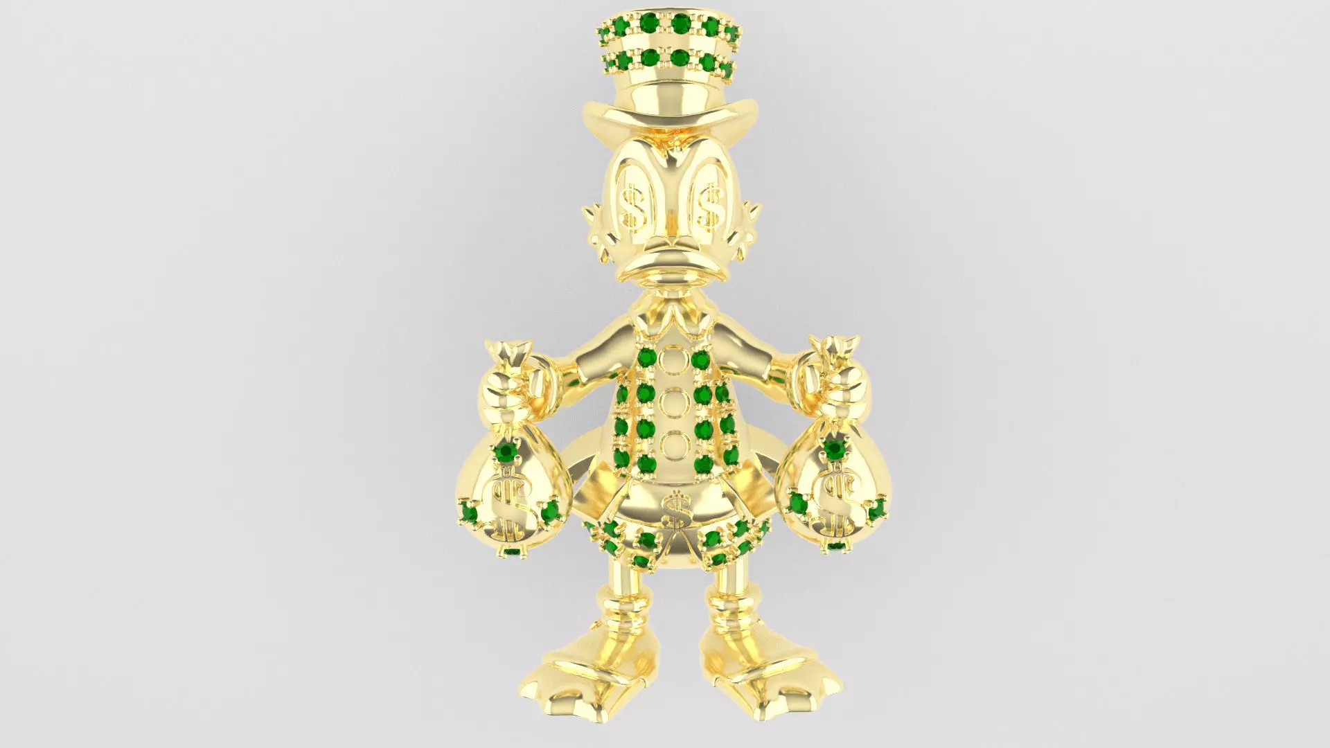 Pendant Scrooge McDuck Tio Rico 3D print model_0