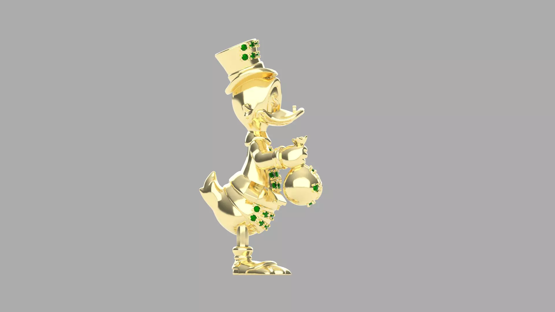 Pendant Scrooge McDuck Tio Rico 3D print model_2