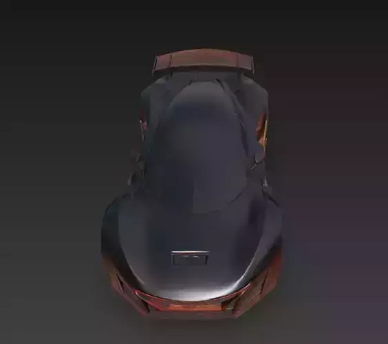 Futuristic Sports Car - High-Detail 3D Model OBJ-FBX-STL-GLB