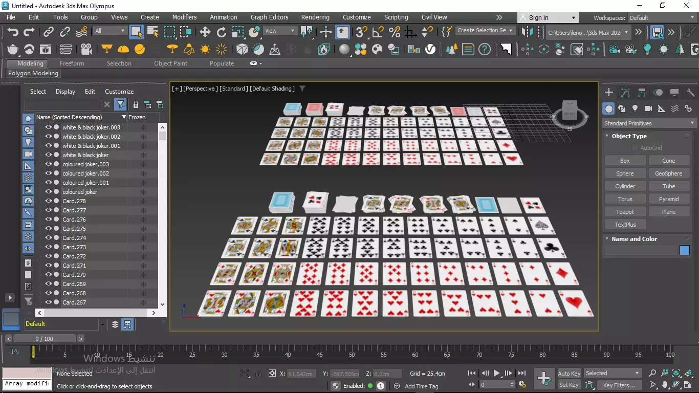 Playing cards 2 poker cards set full decks high detailed CUSTOM 3D model_5