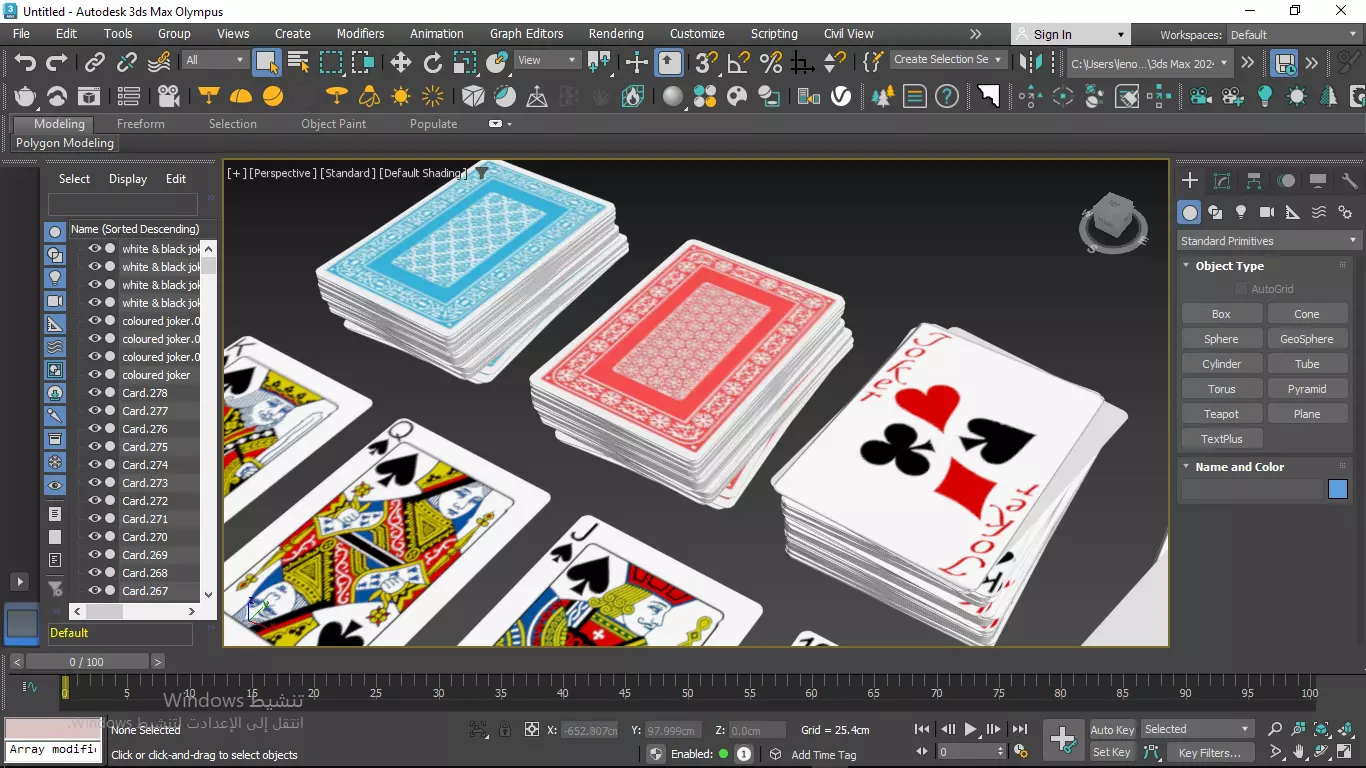 Playing cards 2 poker cards set full decks high detailed CUSTOM 3D model_45