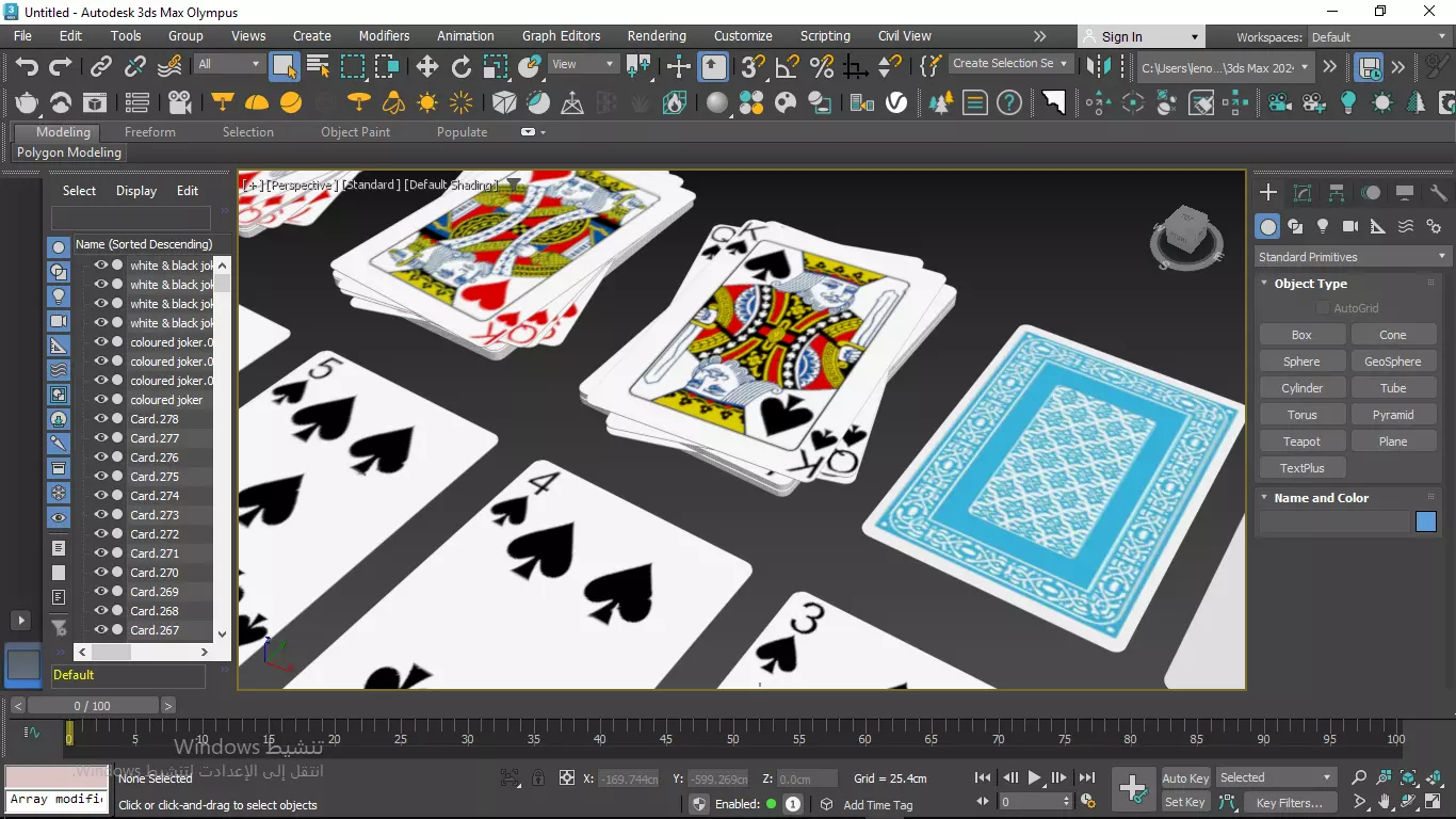 Playing cards 2 poker cards set full decks high detailed CUSTOM 3D model_44