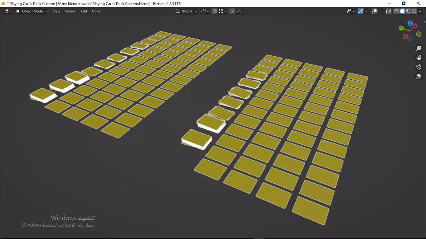 Playing cards 2 poker cards set full decks high detailed CUSTOM 3D model_29