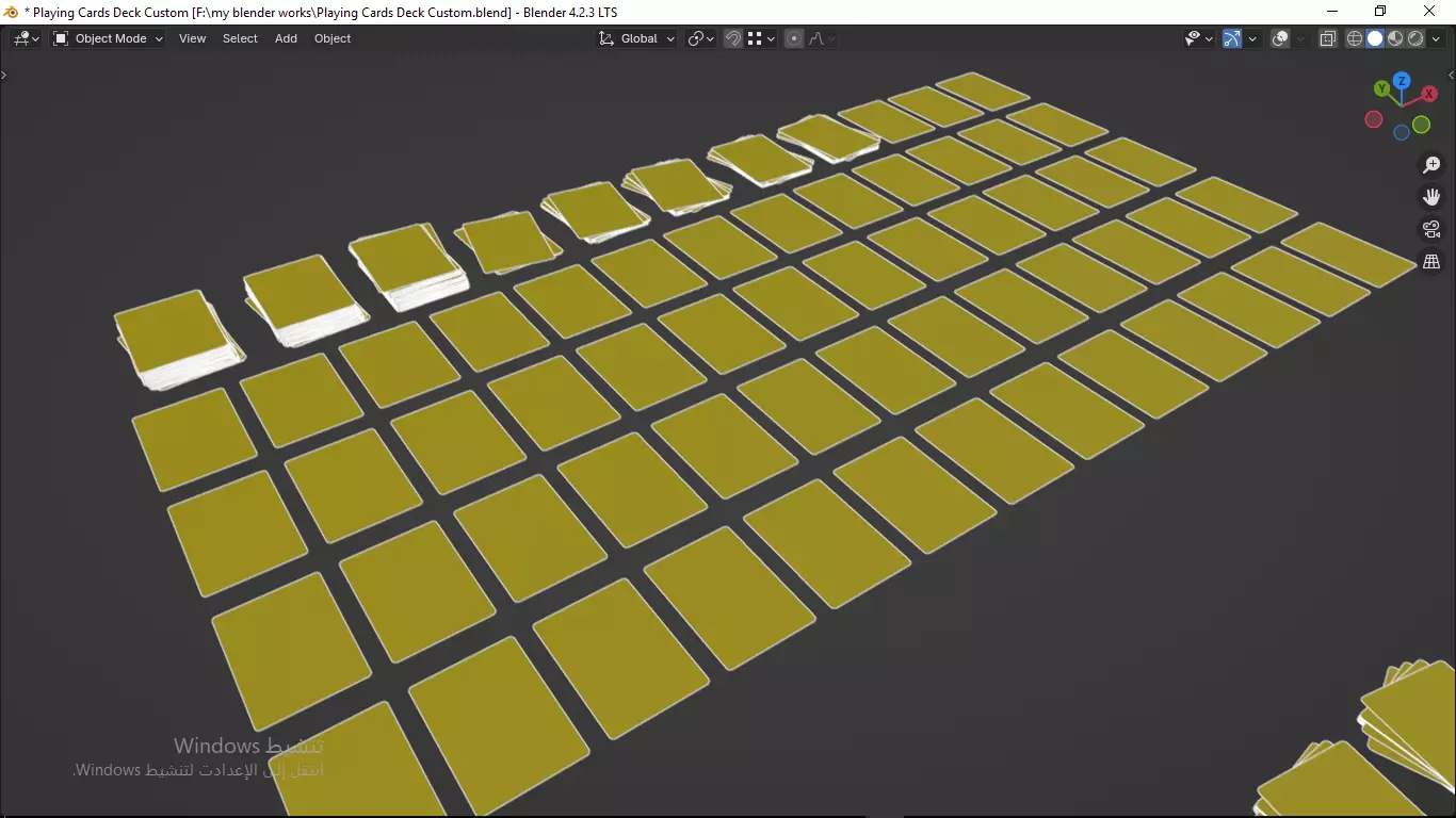 Playing cards 2 poker cards set full decks high detailed CUSTOM 3D model_28