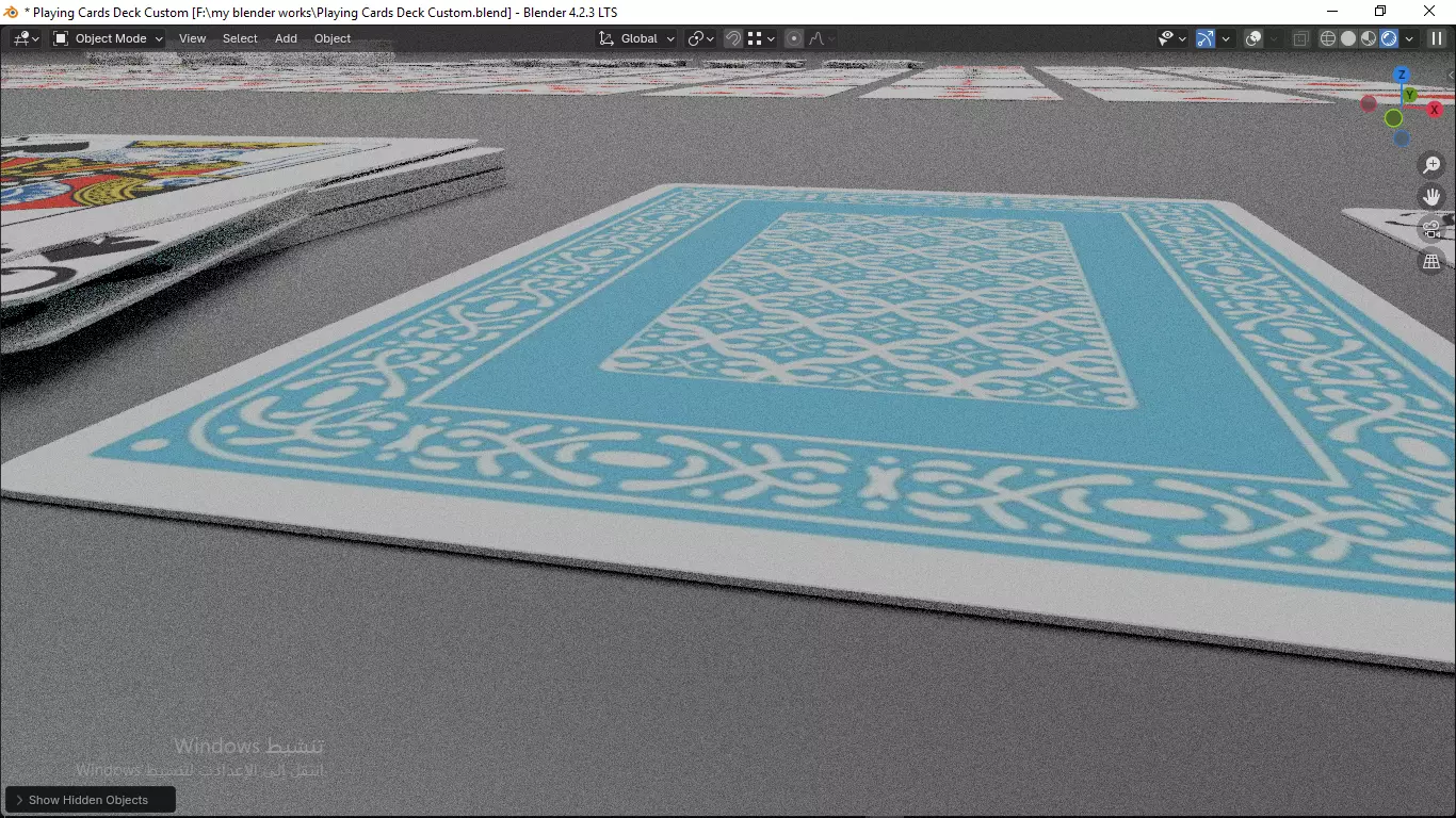 Playing cards 2 poker cards set full decks high detailed CUSTOM 3D model_17