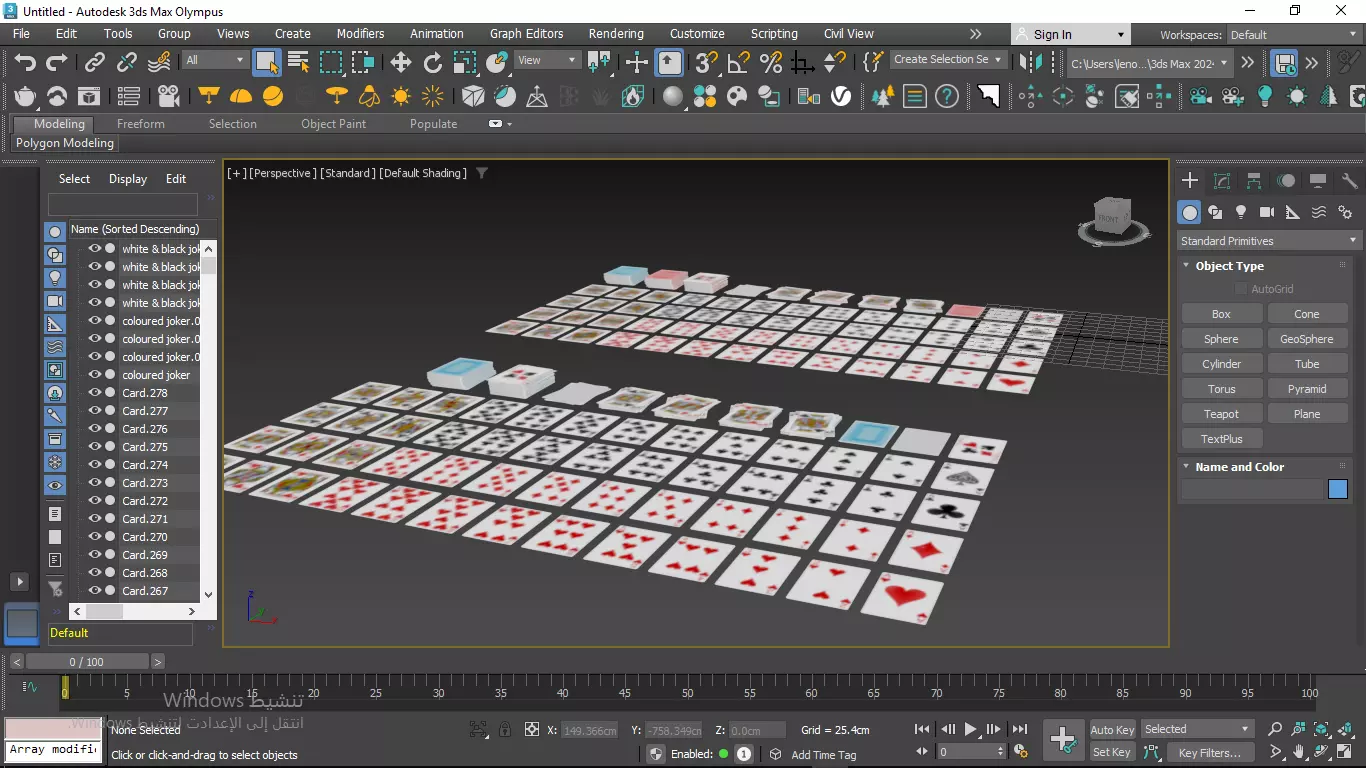 Playing cards 2 poker cards set full decks high detailed CUSTOM 3D model_43