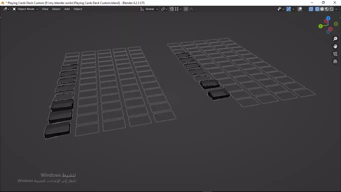 Playing cards 2 poker cards set full decks high detailed CUSTOM 3D model_32