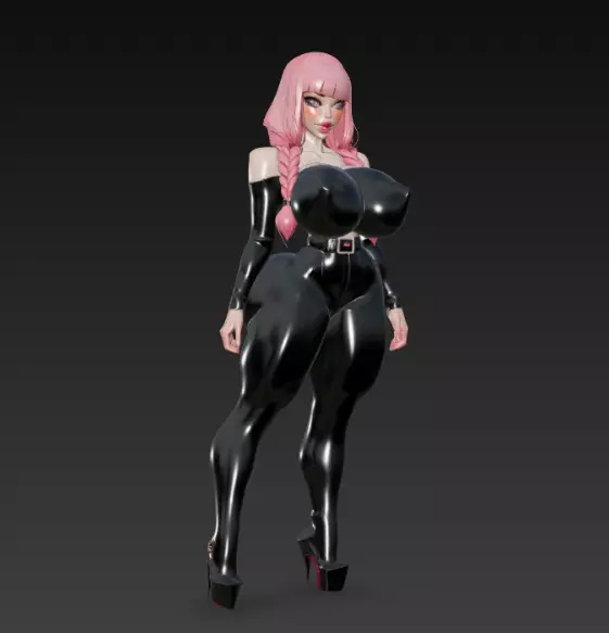 Sexy woman collectable Latex 02 3D print model