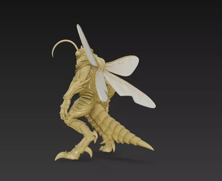 Fantasy Insect Warrior 3D Model - Stylized Bee - Hornet  3D print model_0