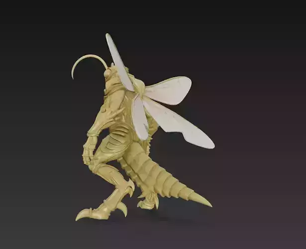 Fantasy Insect Warrior 3D Model - Stylized Bee - Hornet  3D print model