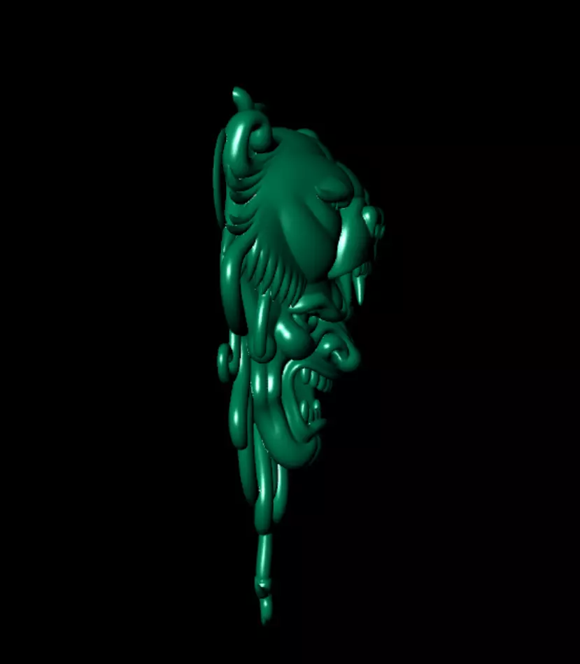 Mythical Bear-Demon Mask 3D Model-Stylized Gothic Sculpture 3D print model
