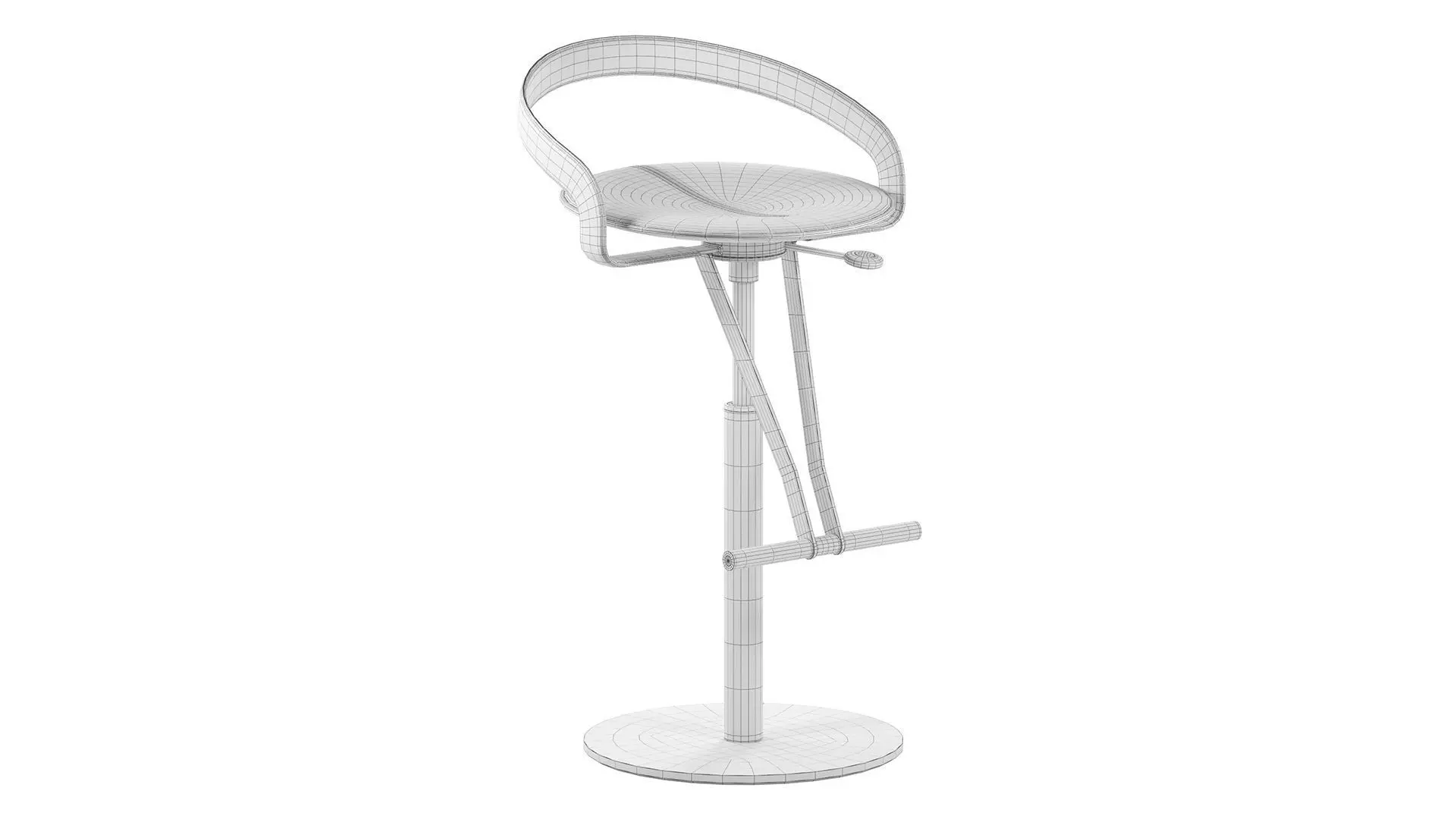 Cayman Stool 3D model_2