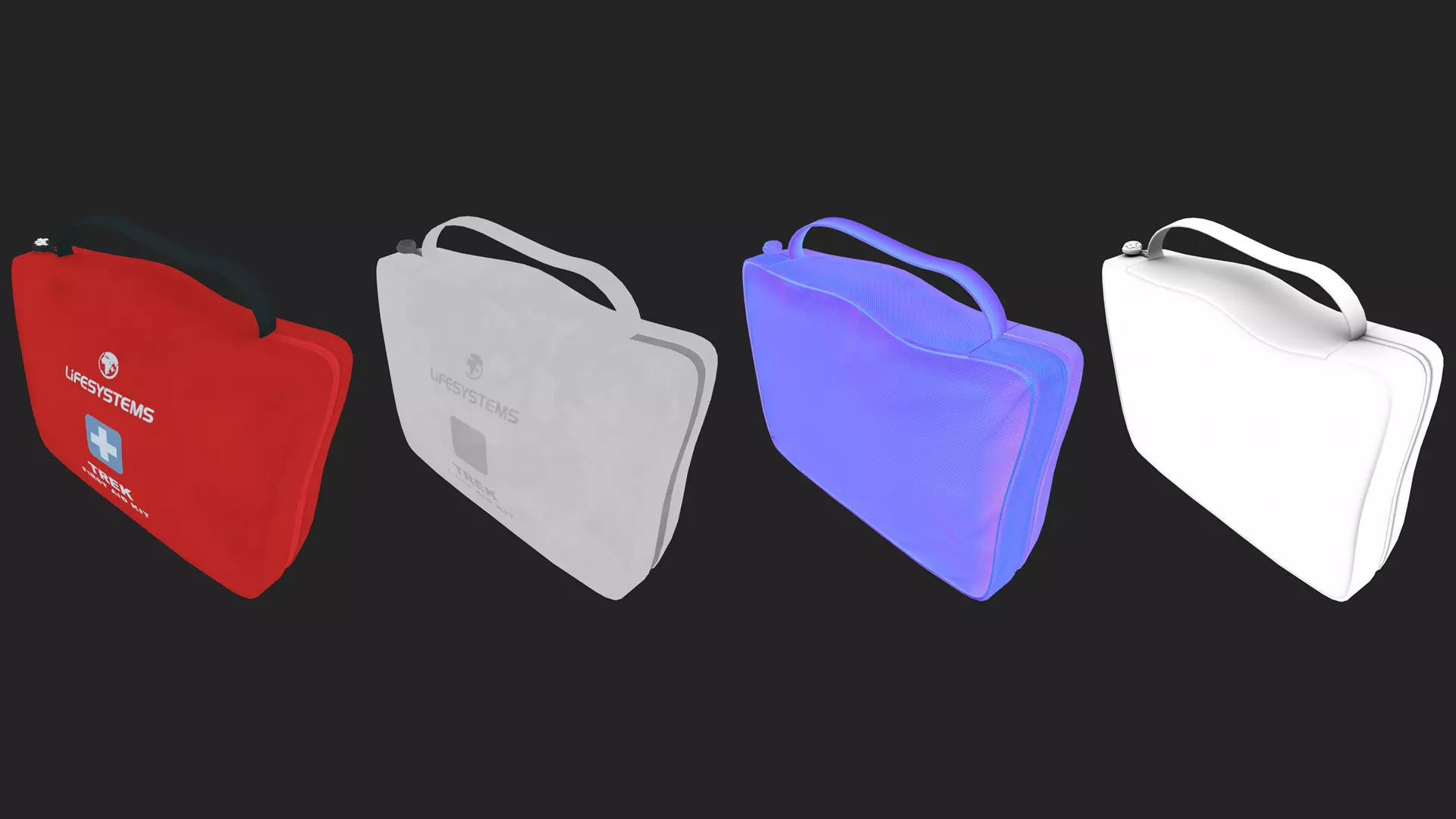 First Aid Kit Low-poly 3D model_9