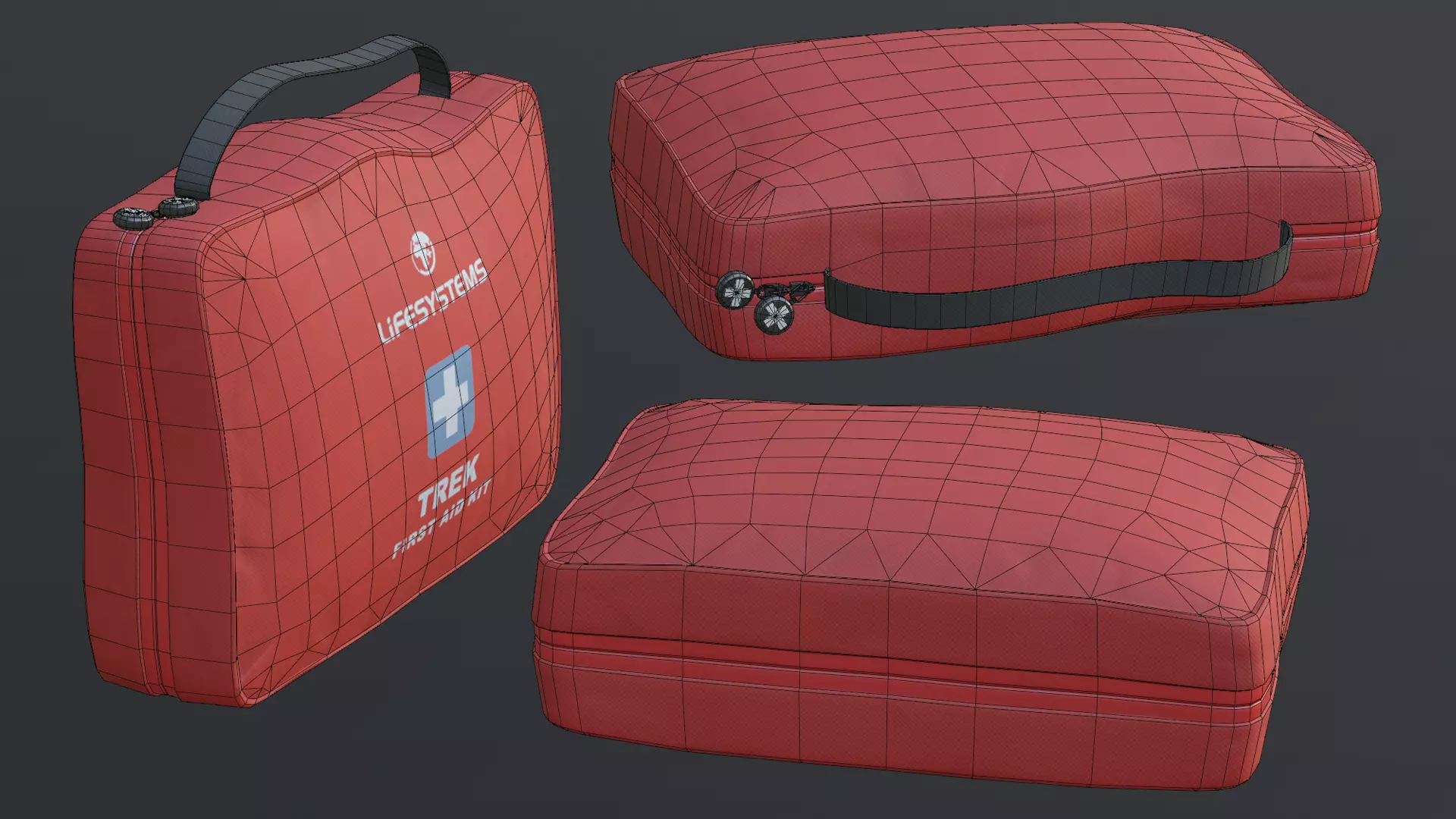 First Aid Kit Low-poly 3D model_4