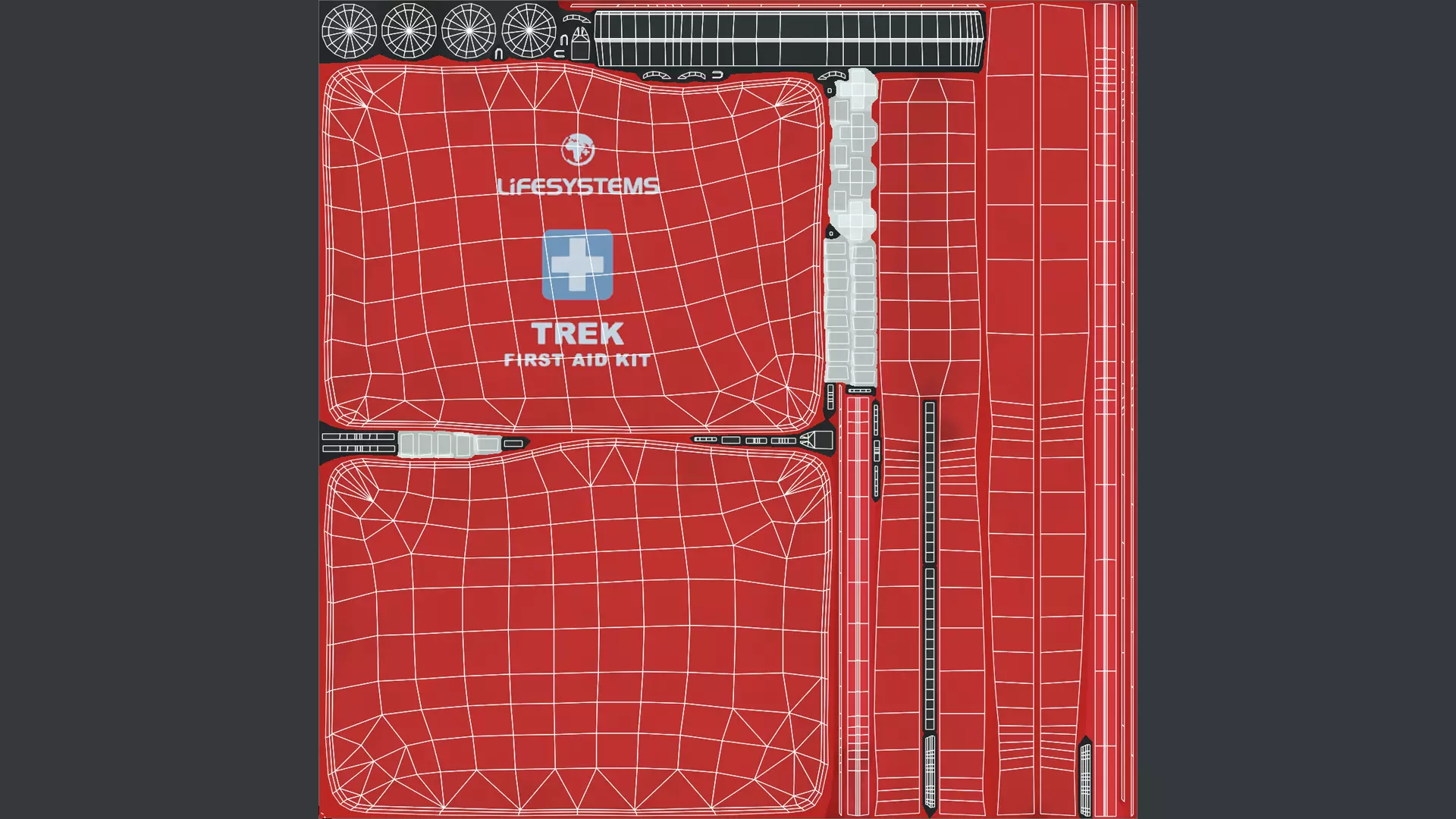 First Aid Kit Low-poly 3D model_8