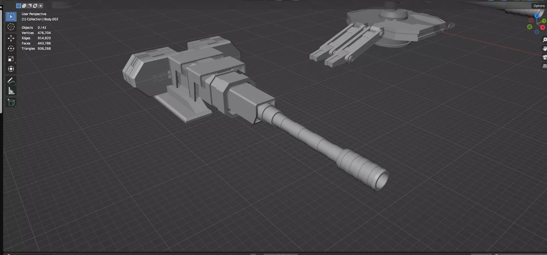Turret and AA Gun Defense Pack - 3 - 20 Props - Untextured 3D model_70