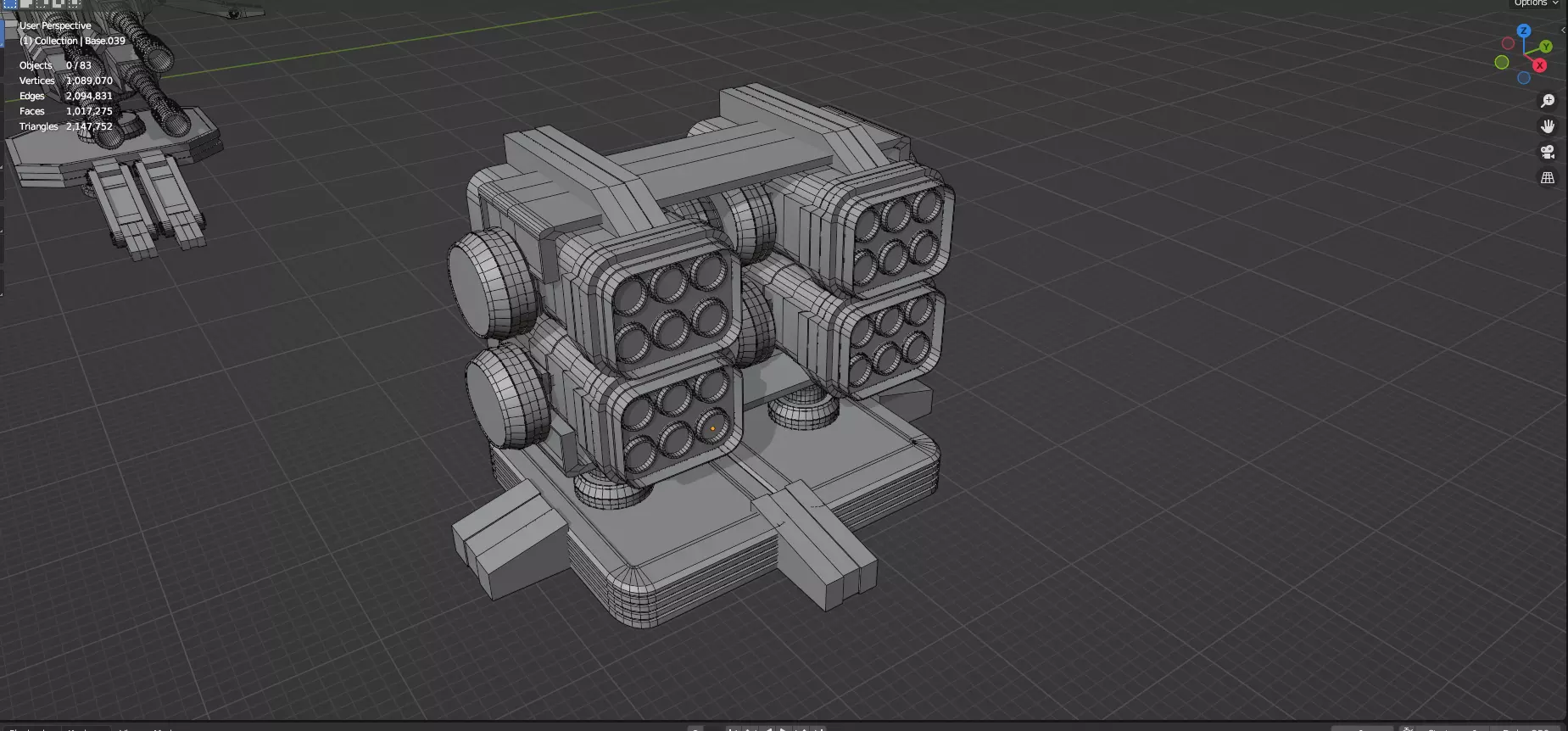 Turret and AA Gun Defense Pack - 7 - 40 Props - Untextured 3D model_55
