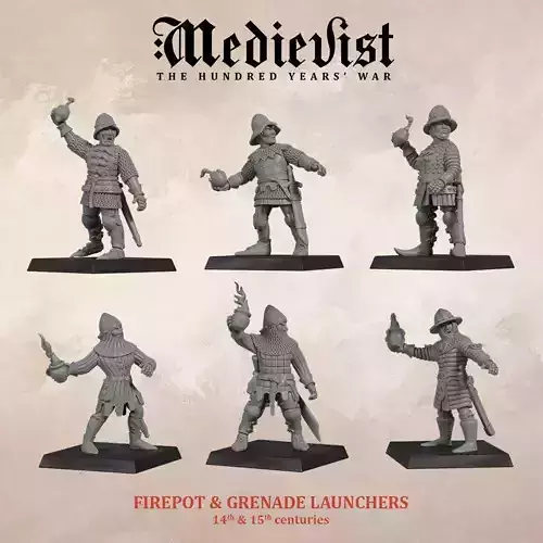 Firepot and grenade launchers - 14th and 15th centuries