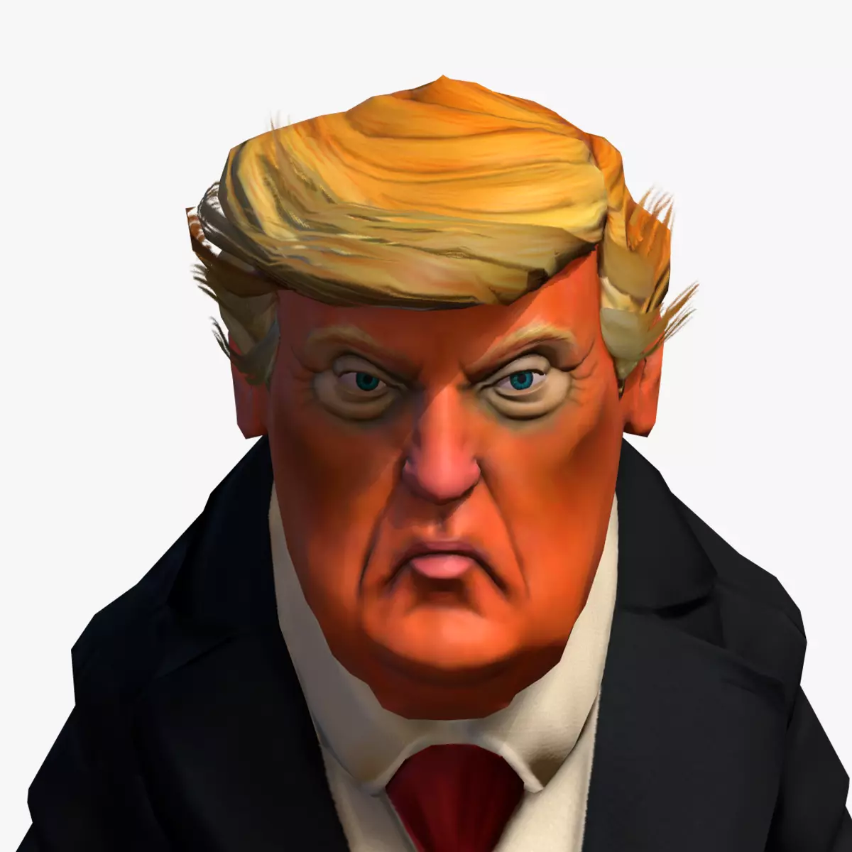 Donald Trump Low-poly 3D model_0