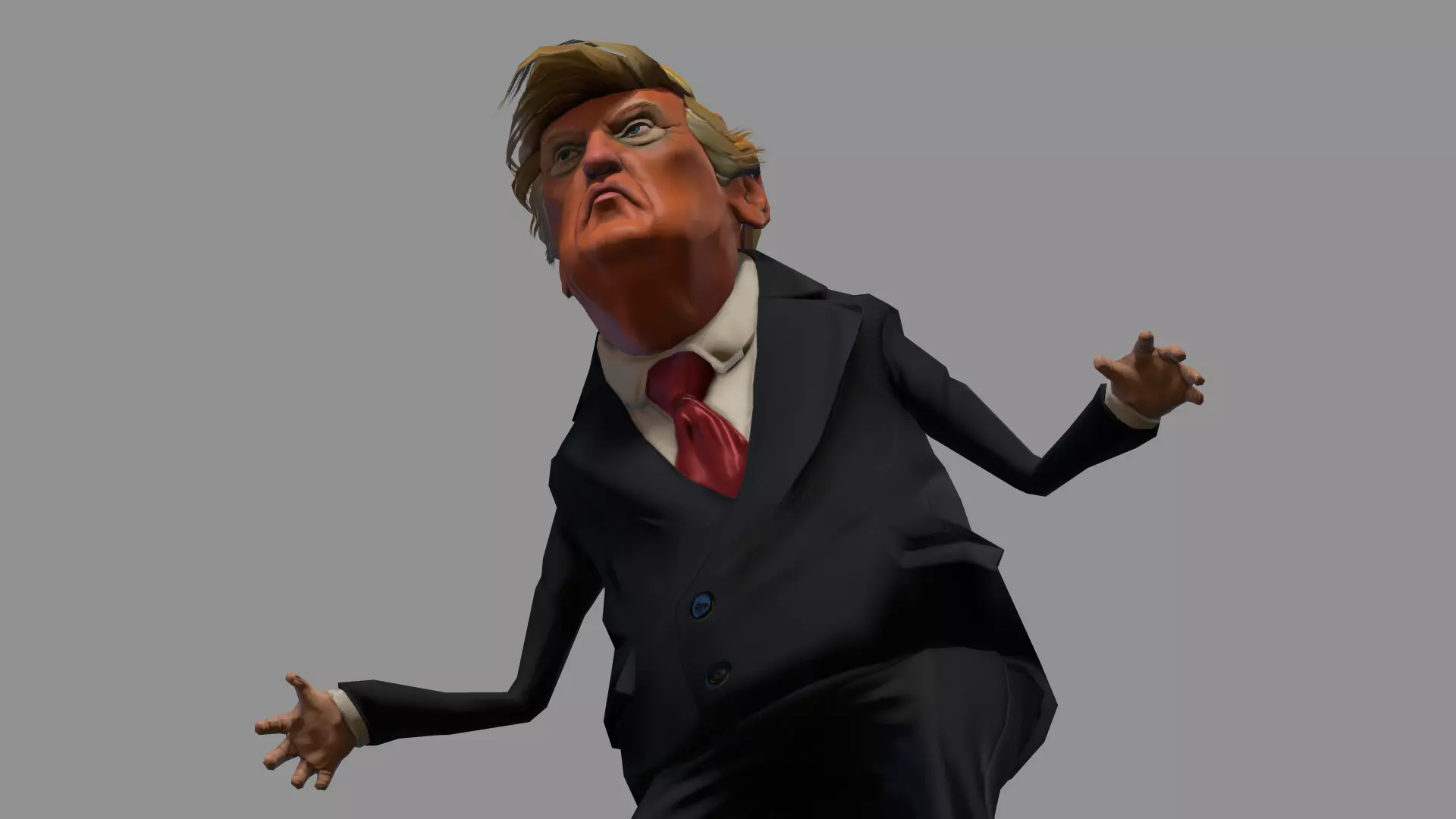 Donald Trump Low-poly 3D model_2