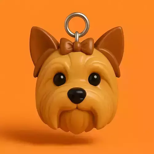 Yorkshire Terrier Llavero 3D Plastico STL