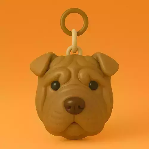 Shar Pei Llavero 3D Plastico STL