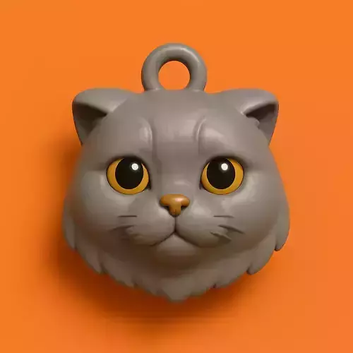 Scottish Fold Llavero 3D Plastico STL