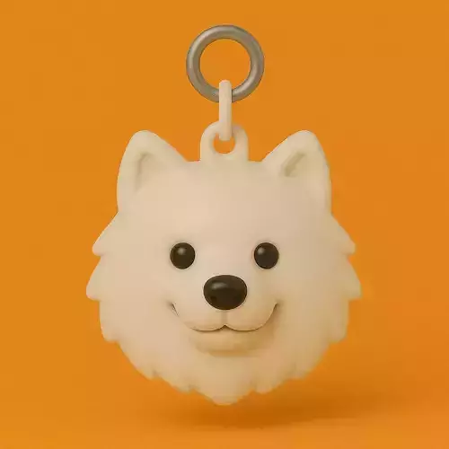 Samoyedo Llavero 3D Plastico STL