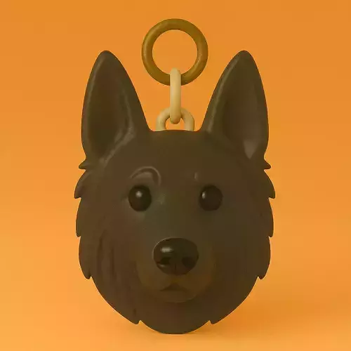 Pastor Belga Llavero 3D Plastico STL