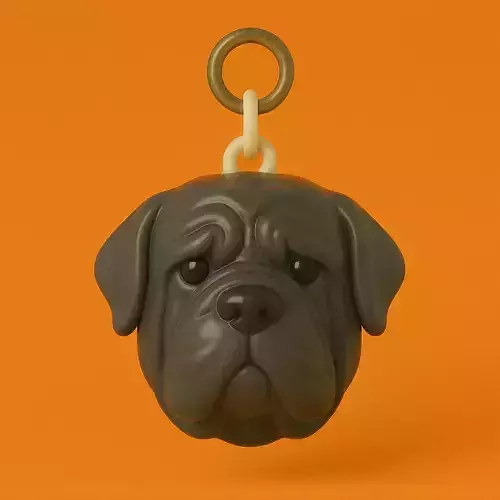 Mastin Napolitano Llavero 3D Plastico STL