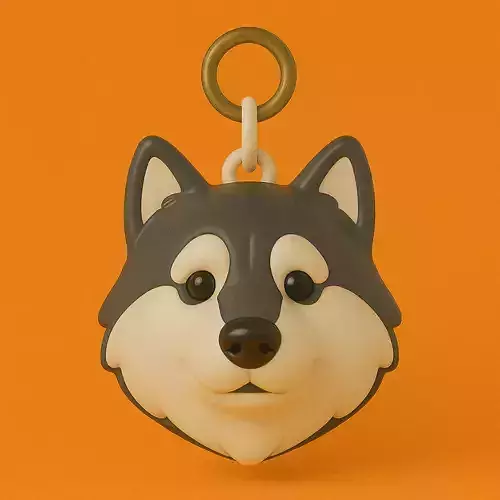 Malamute Llavero 3D Plastico STL