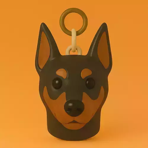 Doberman Llavero 3D Plastico STL