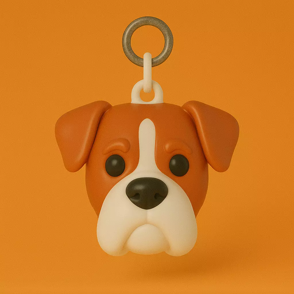 Boxer Llavero 3D Plastico STL 3D print model