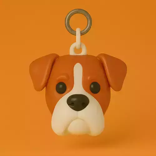 Boxer Llavero 3D Plastico STL