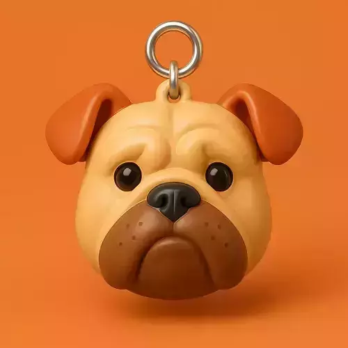 Bulldog Llavero 3D Plastico STL