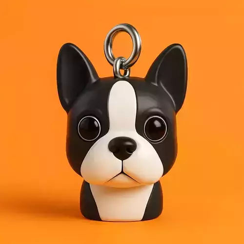 Boston Terrier Llavero 3D Plastico STL