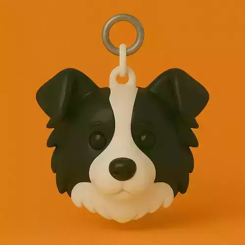 Border Collie Llavero 3D Plastico STL