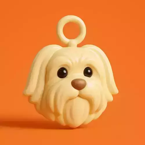 Bichon Maltes Llavero 3D Plastico STL
