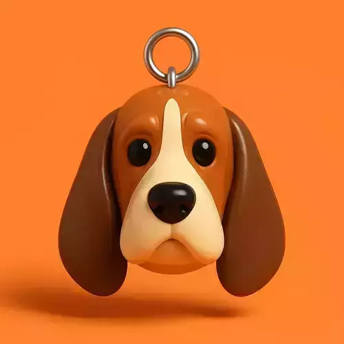 Basset Hound Llavero 3D Plastico STL