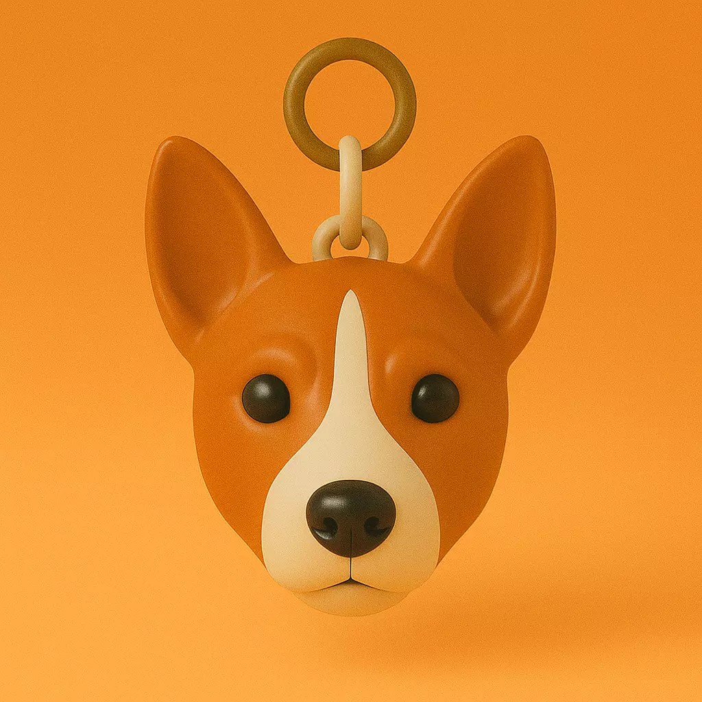 Basenji Llavero 3D Plastico STL 3D print model