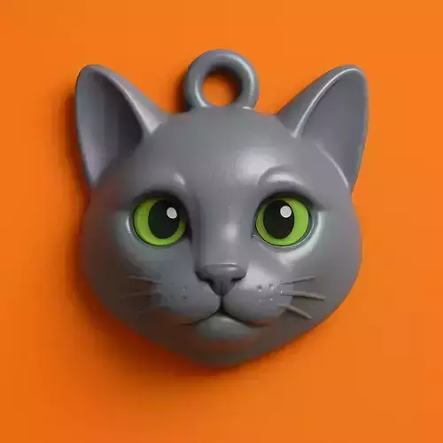 Azul Ruso Llavero 3D Plastico STL