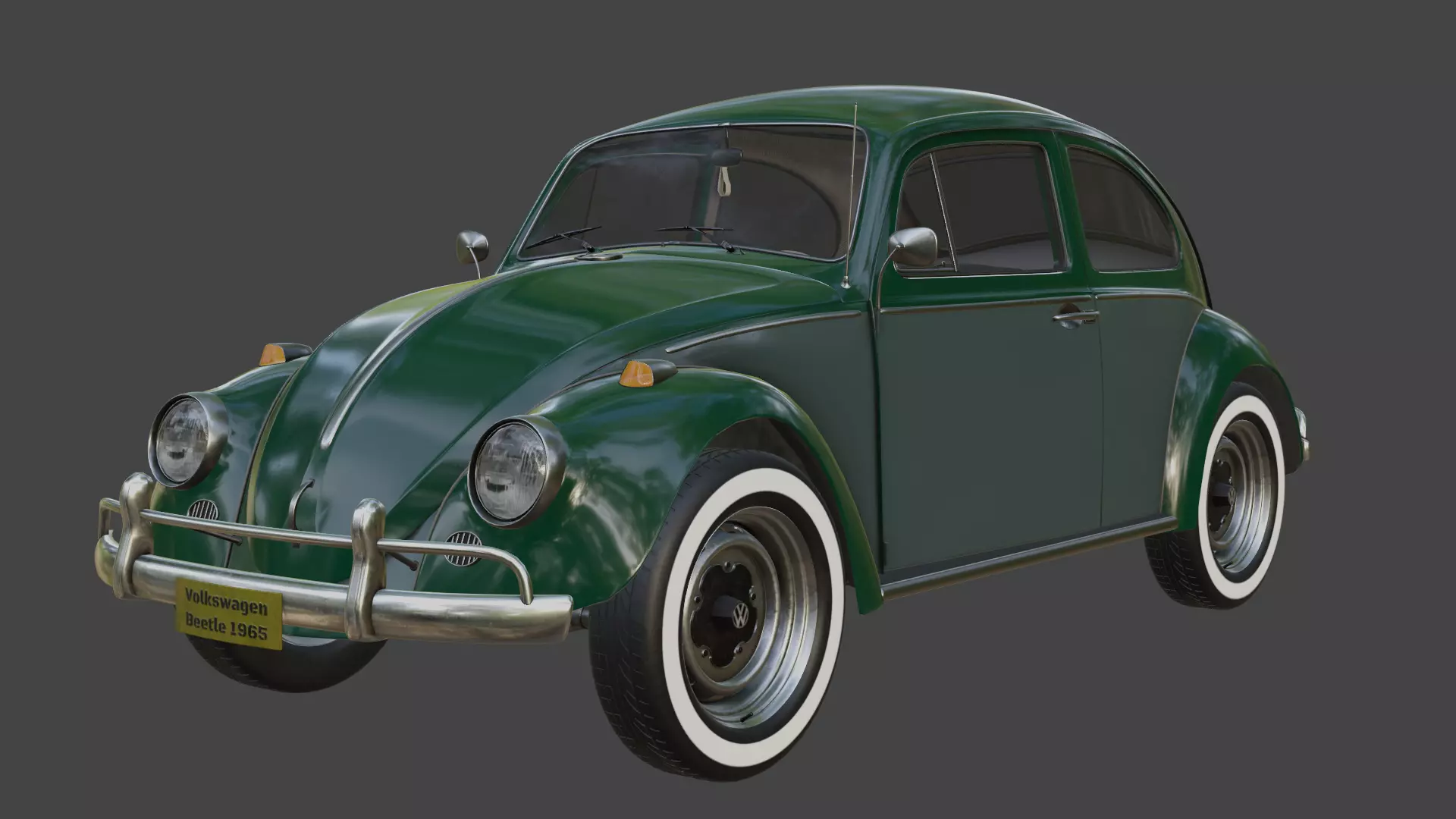 Volkswagen Beetle 1965 High Poly Classic Car 3D Model Low-poly 3D model_15